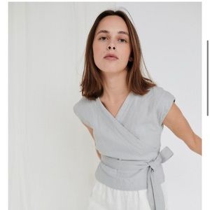 LinenFox Amelia Wrap Linen Top